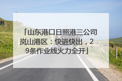 山东港口日照港三公司岚山港区：快进快出，29条作业线火力全开
